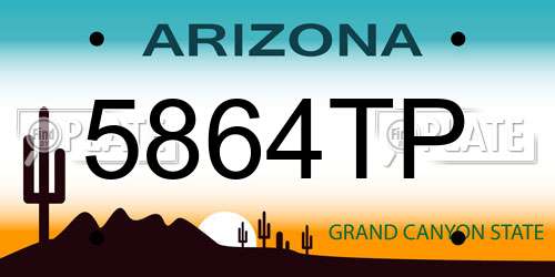 5864TP Arizona License Plate