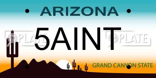 5AINT Arizona License Plate