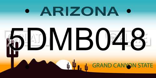 5DMB048 Arizona License Plate