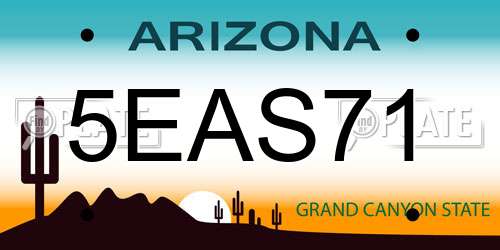 5EAS71 Arizona License Plate
