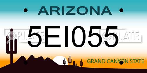 5EI055 Arizona License Plate