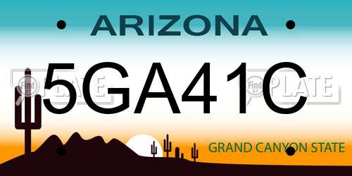 5GA41C Arizona License Plate