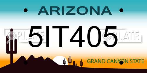 5IT405 Arizona License Plate
