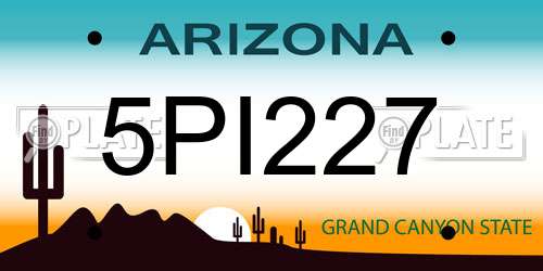5PI227 Arizona License Plate