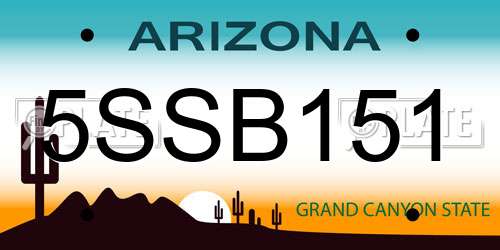 5SSB151 Arizona License Plate