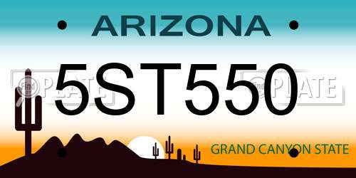 5ST550 Arizona License Plate