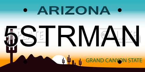 5STRMAN Arizona License Plate