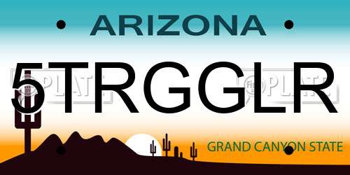 5TRGGLR Arizona License Plate