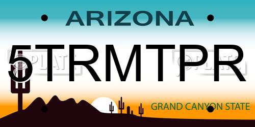 5TRMTPR Arizona License Plate
