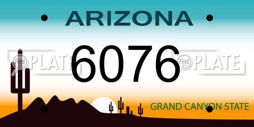 6076 Arizona License Plate