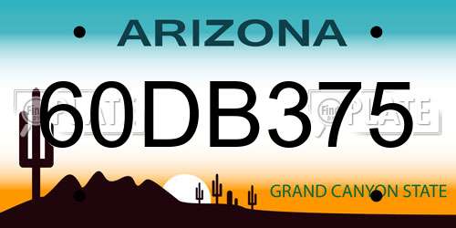60DB375 Arizona License Plate