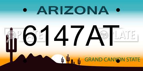 6147AT Arizona License Plate