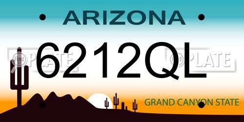6212QL Arizona License Plate