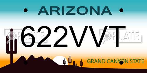 622VVT Arizona License Plate