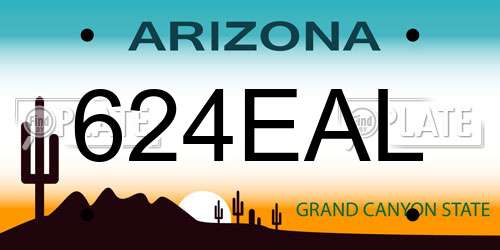 624EAL Arizona License Plate