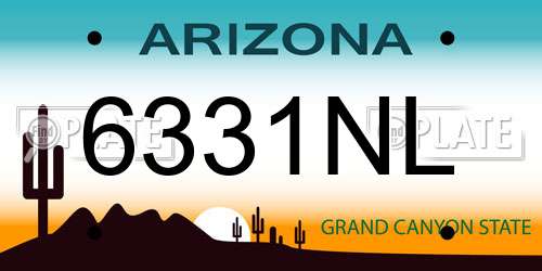 6331NL Arizona License Plate
