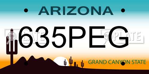 635PEG Arizona License Plate