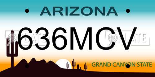 636MCV Arizona License Plate