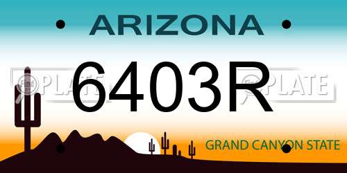 6403R Arizona License Plate
