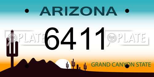 6411 Arizona License Plate