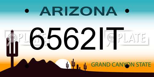 6562IT Arizona License Plate
