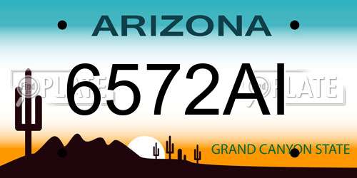 6572AI Arizona License Plate