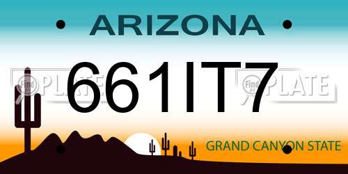 661IT7 Arizona License Plate