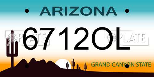 6712OL Arizona License Plate