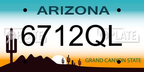 6712QL Arizona License Plate