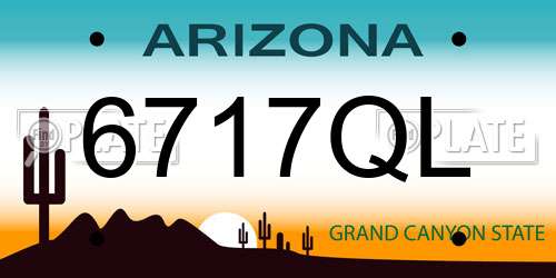 6717QL Arizona License Plate