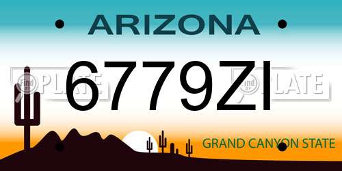 6779ZI Arizona License Plate