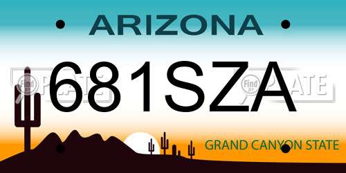 681SZA Arizona License Plate