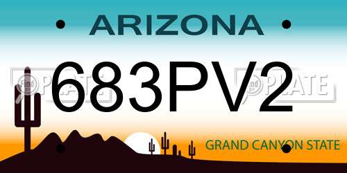 683PV2 Arizona License Plate