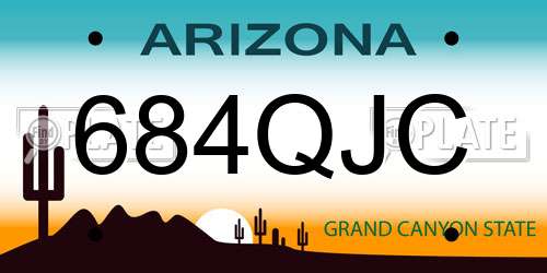 684QJC Arizona License Plate