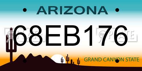 68EB176 Arizona License Plate