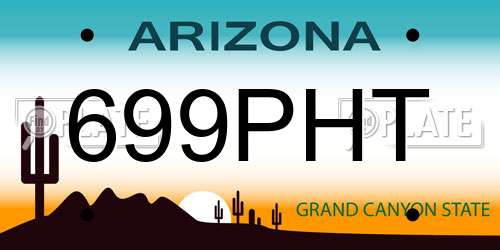 699PHT Arizona License Plate