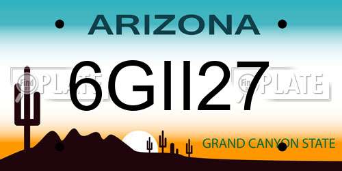 6GII27 Arizona License Plate