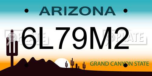 6L79M2 Arizona License Plate