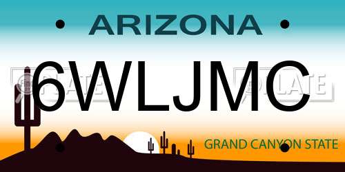 6WLJMC Arizona License Plate