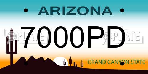 7000PD Arizona License Plate