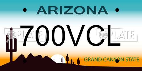 700VCL Arizona License Plate