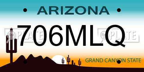 706MLQ Arizona License Plate