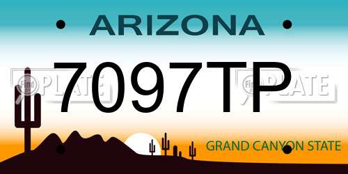 7097TP Arizona License Plate
