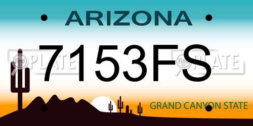 7153FS Arizona License Plate