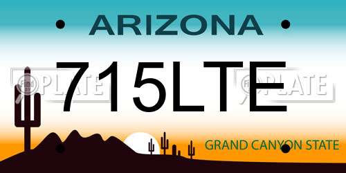 715LTE Arizona License Plate
