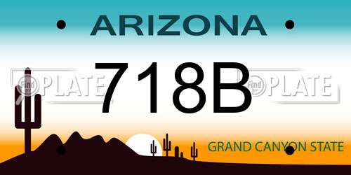 718B Arizona License Plate