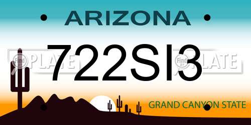 722SI3 Arizona License Plate