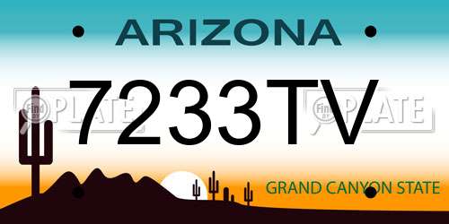 7233TV Arizona License Plate