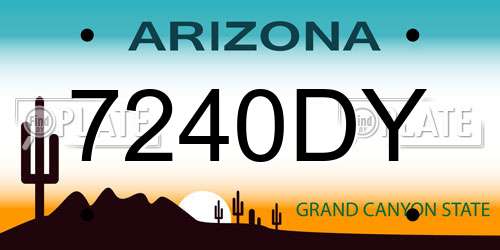 7240DY Arizona License Plate