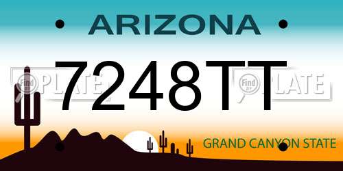 7248TT Arizona License Plate